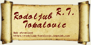 Rodoljub Topalović vizit kartica
